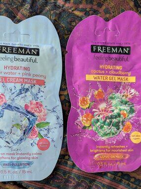 FREEMAN Hydrating 2pk  Cactus + Cloudberry  & Glacier Water+Pink Peony 0.5 Fl Oz